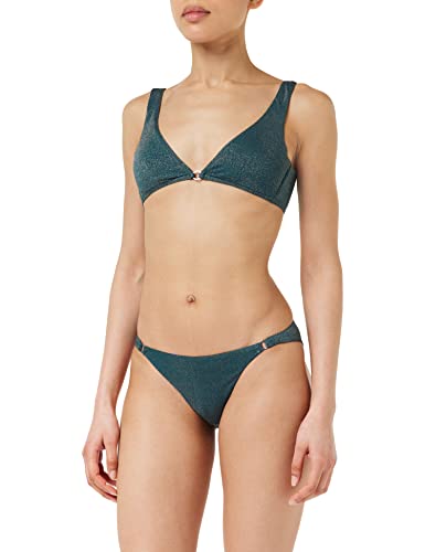 Emporio Armani Women's Lurex Textured Yarn Triangle and Brief Bikini Set, Tropical Green, S von Emporio Armani