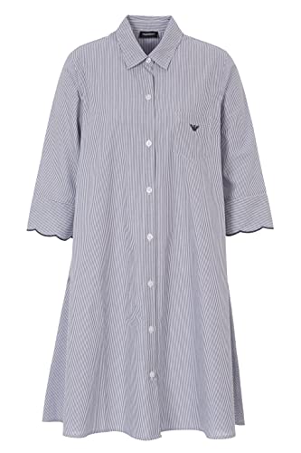 Emporio Armani Women's Nightgown Night Dress, Denim/White Stripes, M von Emporio Armani