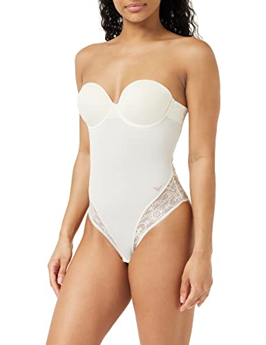 Emporio Armani Women's Padded Body Brazilian Second Skin Microfiber & Lace Fashion Vest, Yogurt, XL von Emporio Armani