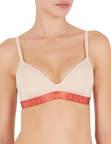 Emporio Armani Women's Padded Triangle Bra Iconic Microfiber, Nude, Small von Emporio Armani