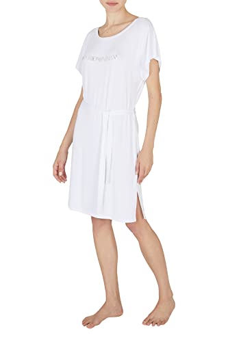 Emporio Armani Women's Stretch Viscose Short Dress, White, L von Emporio Armani