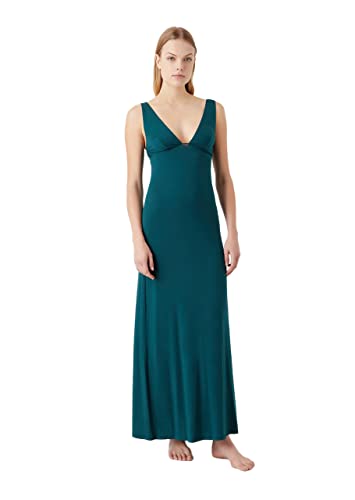 Emporio Armani Women's Stretch Viscose Short Long Dress, Tropical Green, XS von Emporio Armani