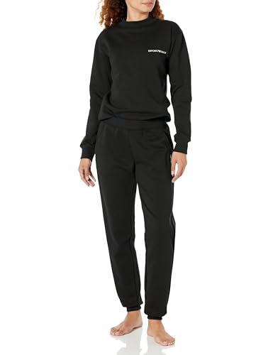 Emporio Armani Women's Sweater+Pants Iconic Terry, Black, Medium von Emporio Armani