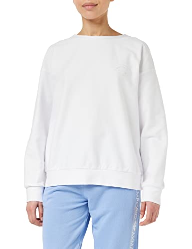 Emporio Armani Women's Textured Terry Sweater, White, M von Emporio Armani