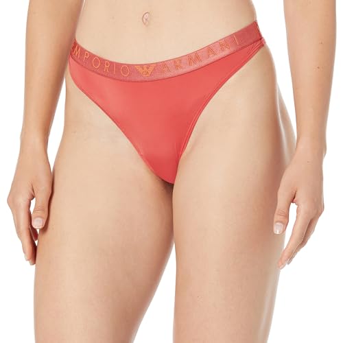 Emporio Armani Women's Thong Iconic Microfiber, Cinnamon, X-Large von Emporio Armani