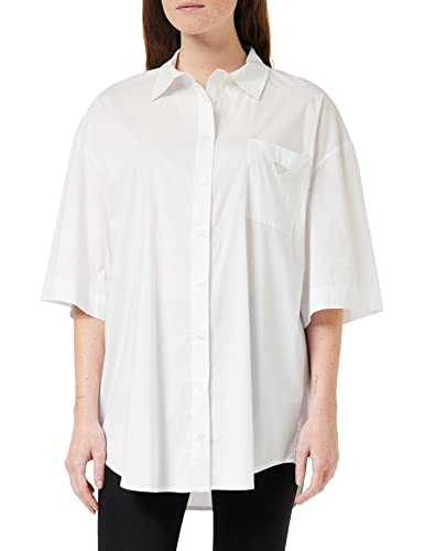 Emporio Armani Women's Ultralight Button Down Shirt, White, L/XL von Emporio Armani