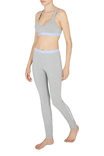 Emporio Armani Womens Iconic Logoband Leggings, Light Grey Melange, XL von Emporio Armani