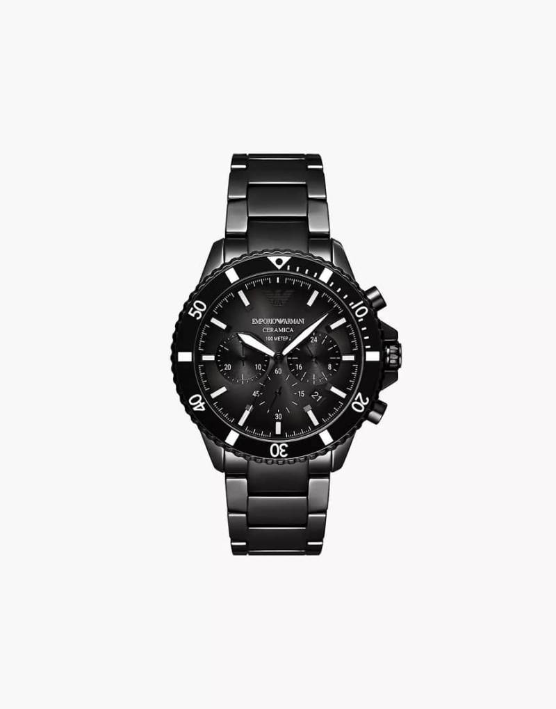 Emporio Armani - World Explorer - Chronograph für Herren aus Keramik in Schwarz, AR70010 von Emporio Armani