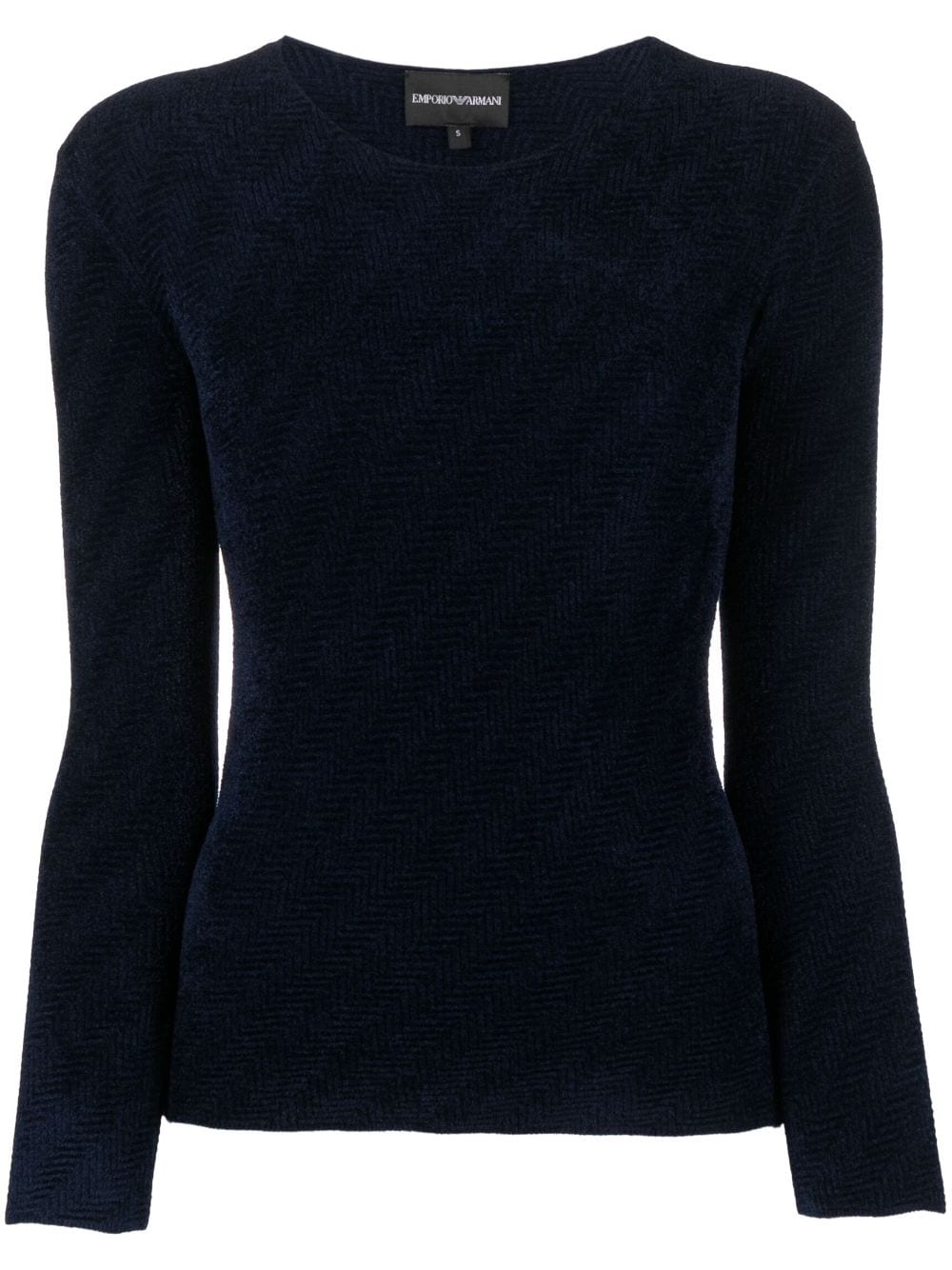 Emporio Armani Pullover mit Muster - Blau von Emporio Armani