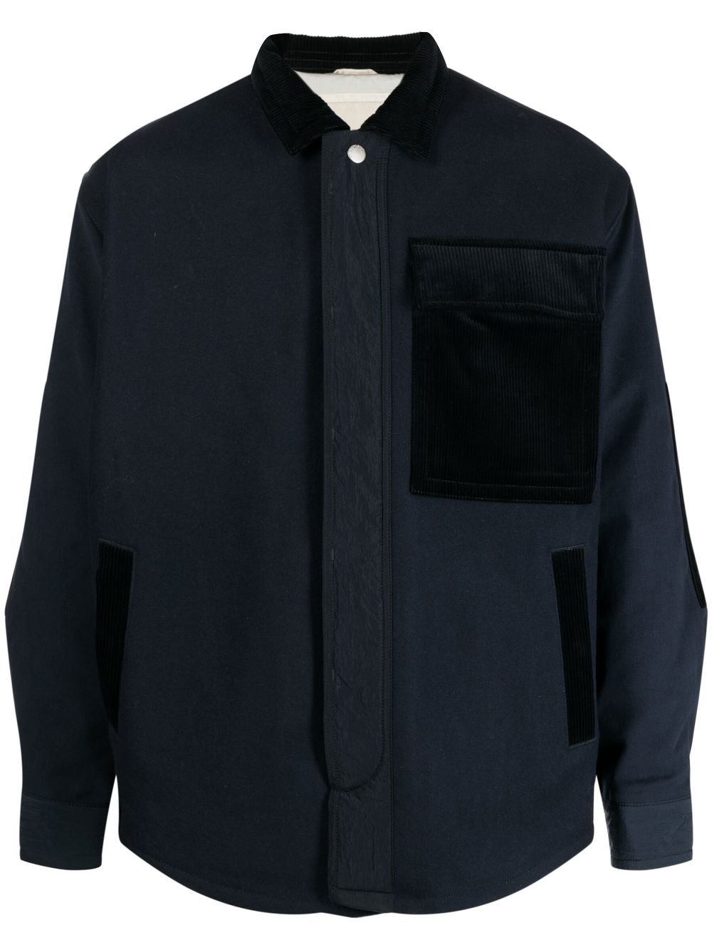 Emporio Armani Hemdjacke mit Cord-Detail - Blau von Emporio Armani