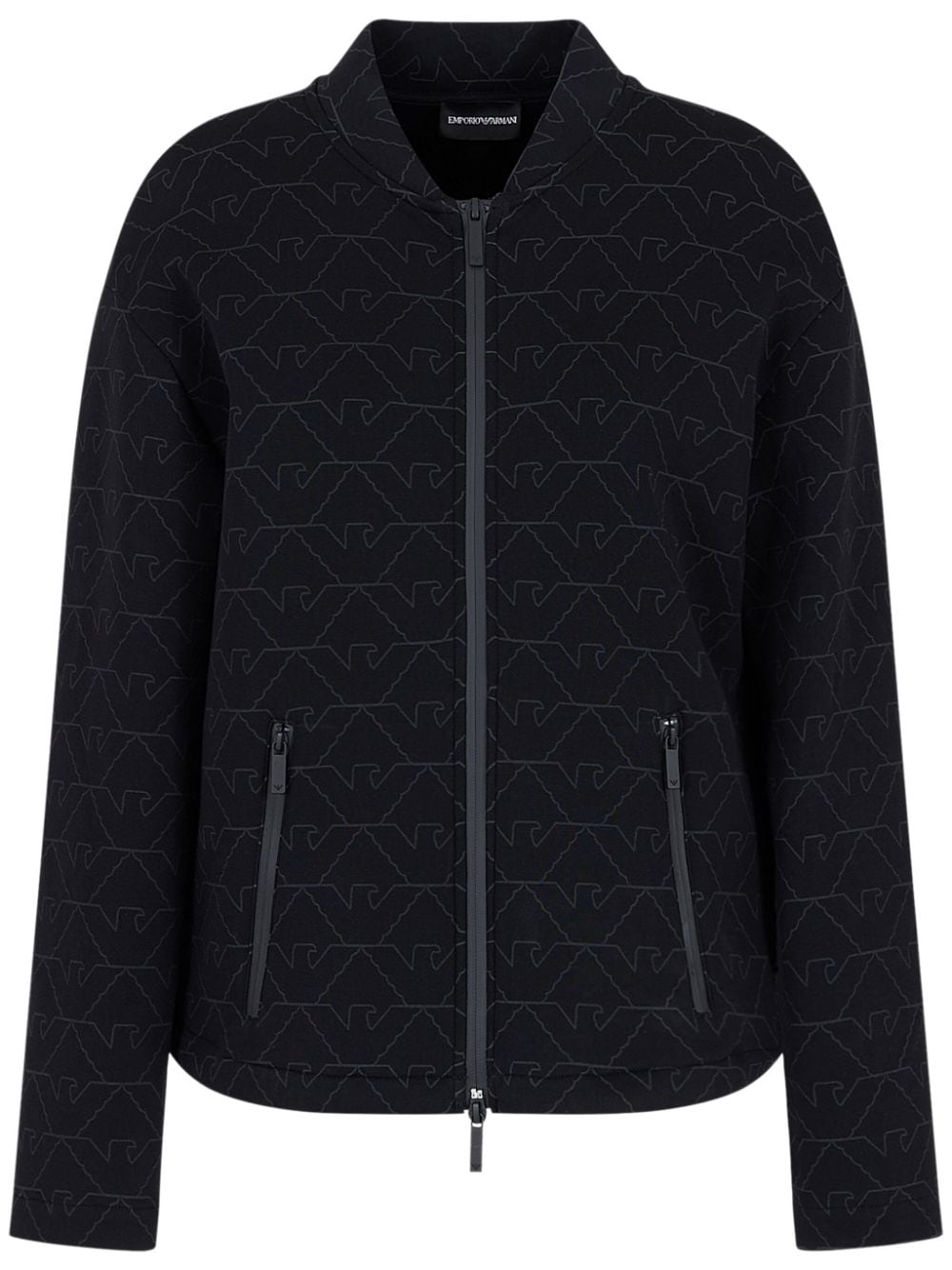 Emporio Armani Bomberjacke mit Adlerkopf-Print - Schwarz von Emporio Armani