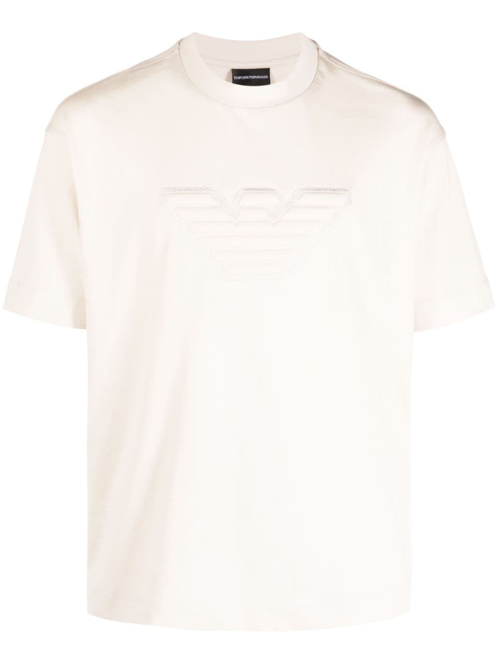 Emporio Armani T-Shirt mit Logo-Prägung - Nude von Emporio Armani