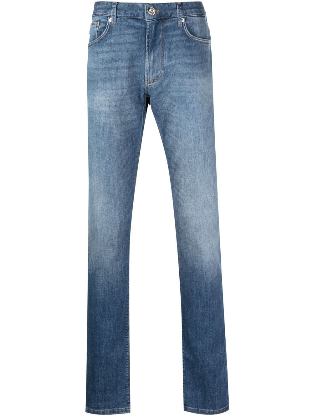 Emporio Armani Ausgeblichene Straight-Leg-Jeans - Blau von Emporio Armani