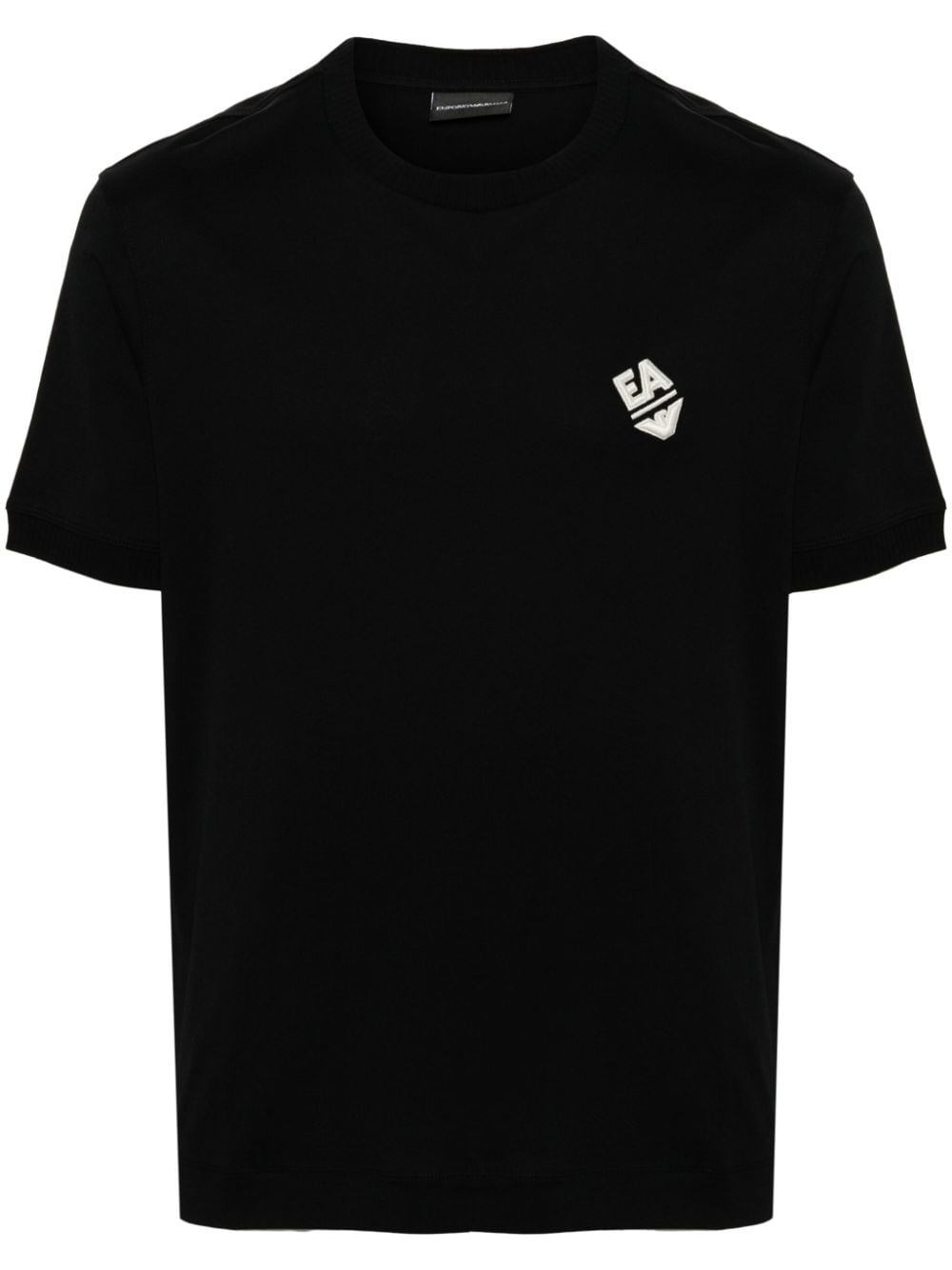 Emporio Armani T-Shirt mit Logo-Stickerei - Schwarz von Emporio Armani