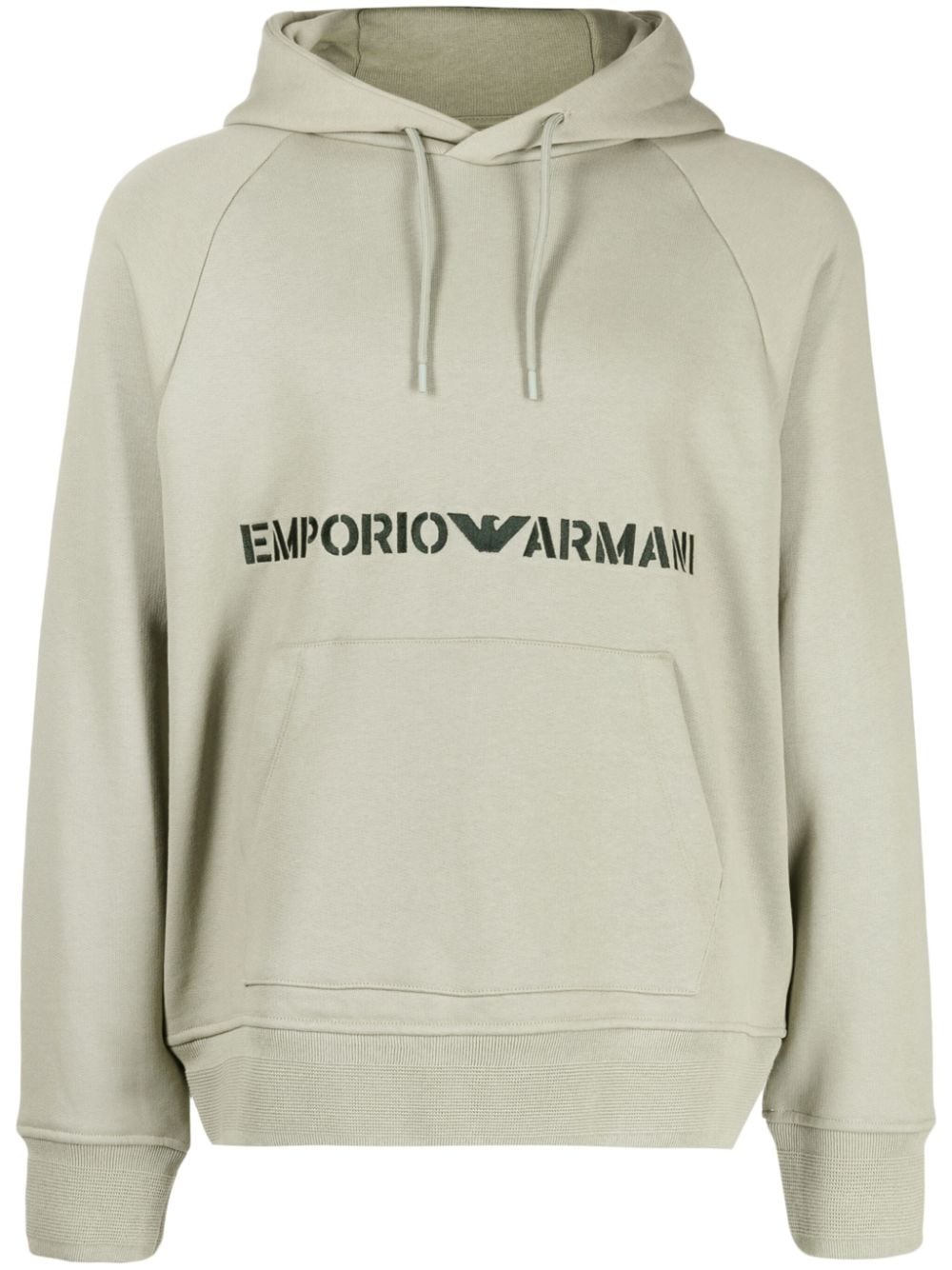 Emporio Armani Hoodie mit Logo-Stickerei - Grün von Emporio Armani