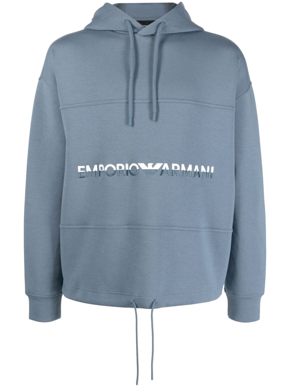 Emporio Armani Hoodie mit Logo-Stickerei - Blau von Emporio Armani