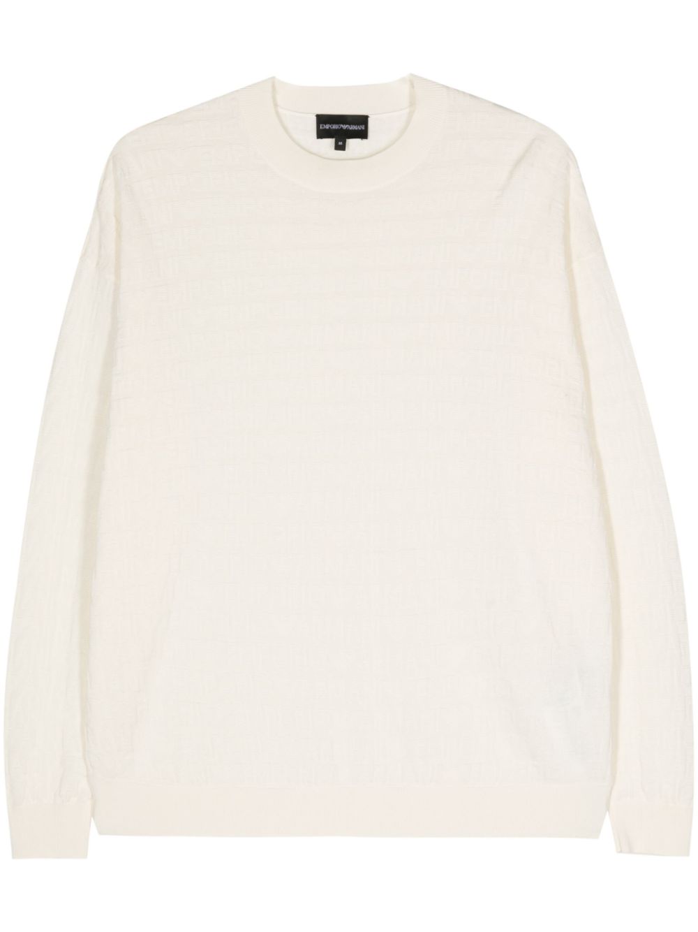 Emporio Armani Pullover mit Jacquard-Logo - Nude von Emporio Armani