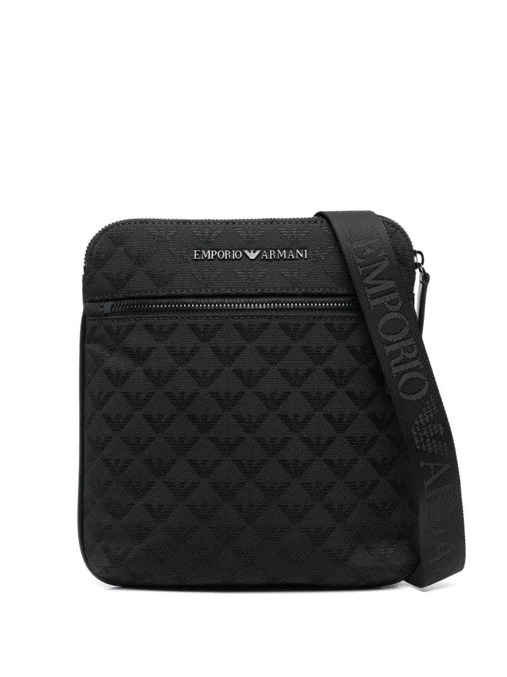 Emporio Armani Kuriertasche mit Jacquard-Logo - Schwarz von Emporio Armani