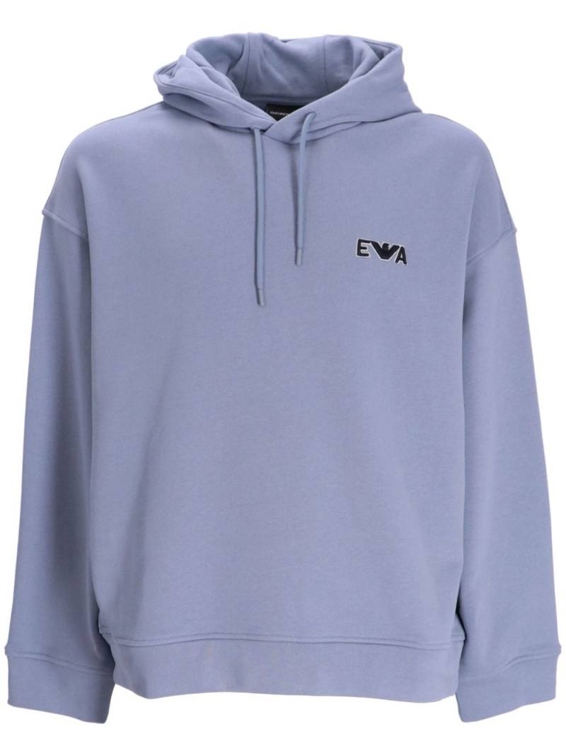 Emporio Armani Hoodie mit Logo-Patch - Blau von Emporio Armani