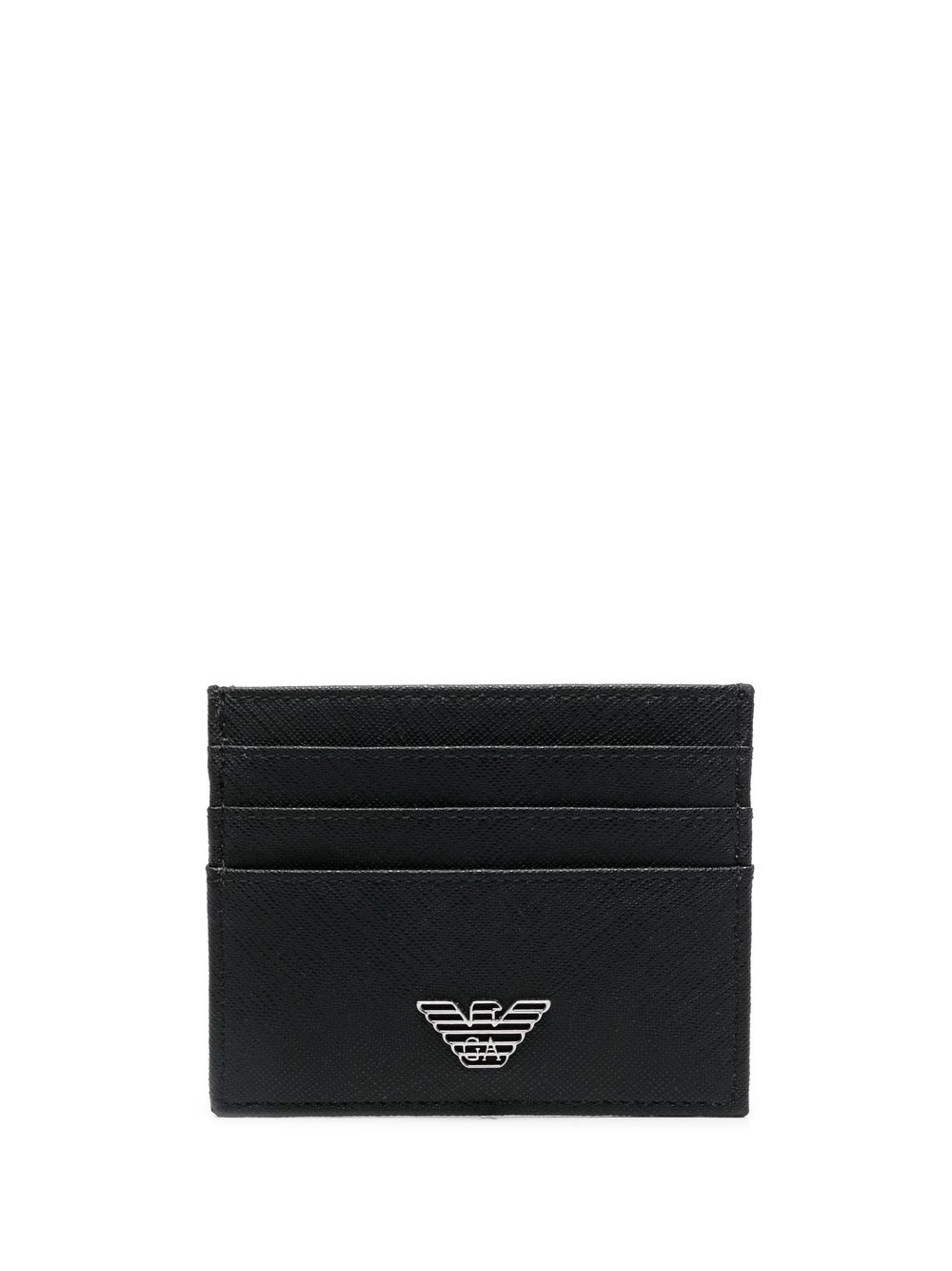 Emporio Armani Kartenetui mit Logo-Schild - Schwarz von Emporio Armani