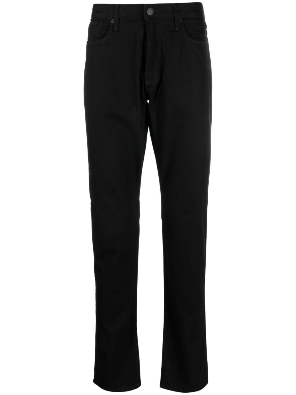 Emporio Armani Straight-Leg-Jeans mit Logo - Schwarz von Emporio Armani