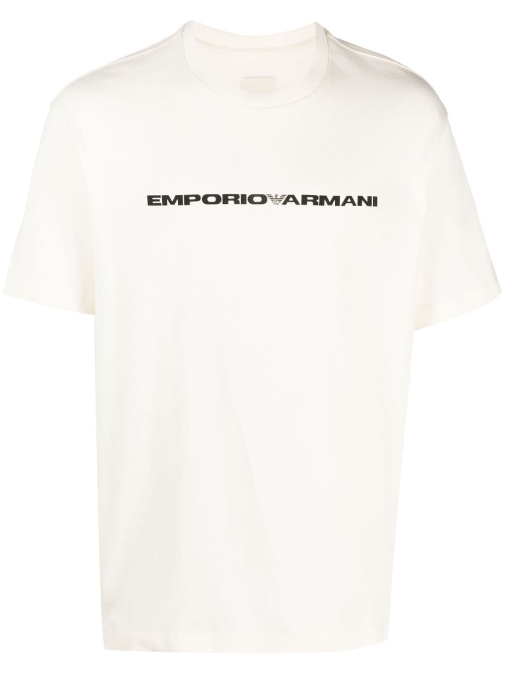 Emporio Armani T-Shirt mit Logo-Print - Nude von Emporio Armani