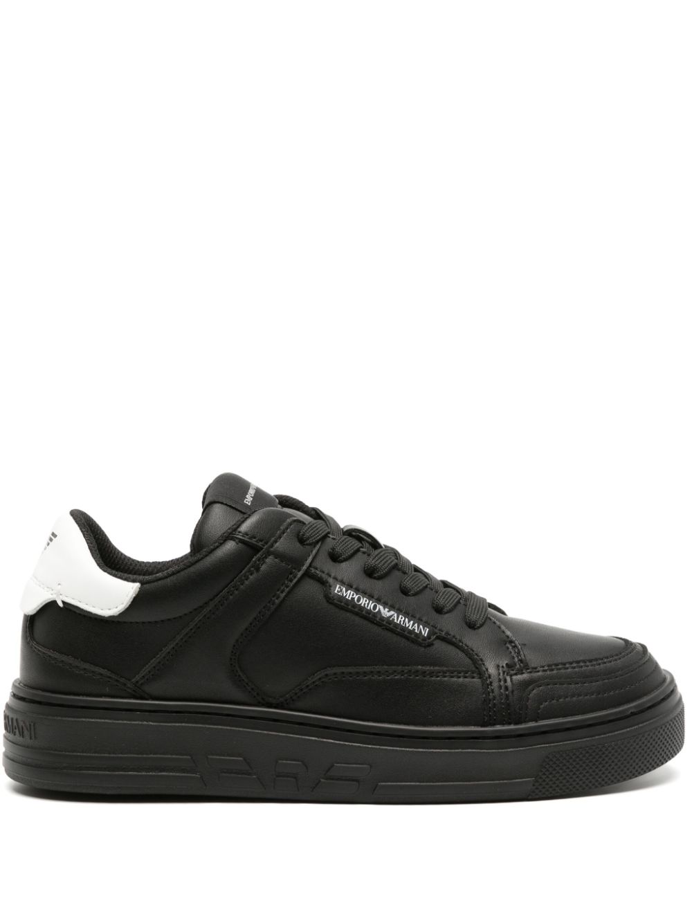 Emporio Armani Sneakers mit Logo-Print - Schwarz von Emporio Armani