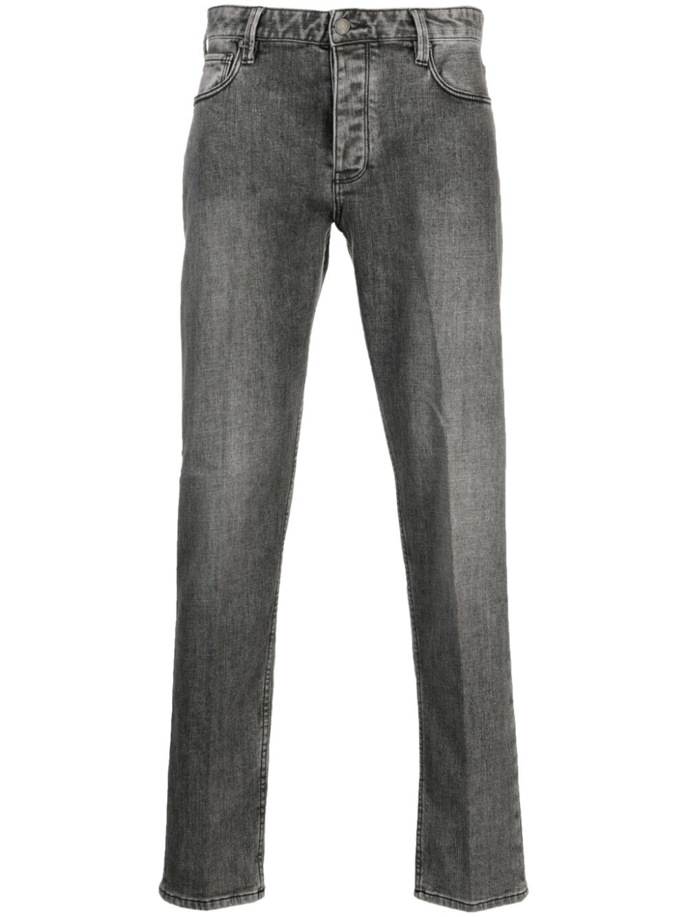 Emporio Armani Halbhohe Straight-Leg-Jeans - Schwarz von Emporio Armani