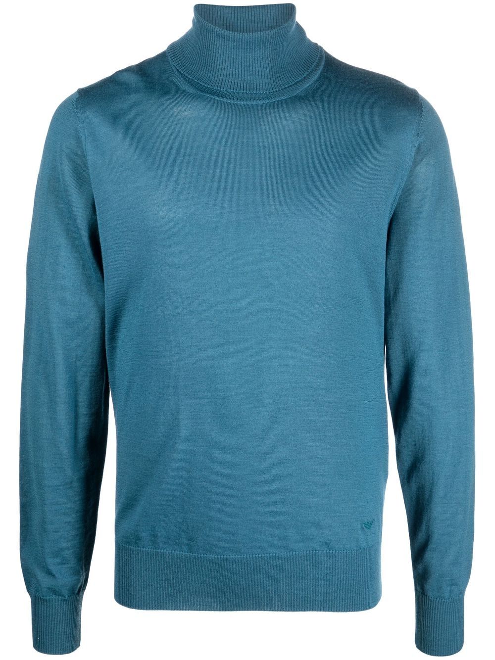 Emporio Armani Gestrickter Rollkragenpullover - Blau von Emporio Armani