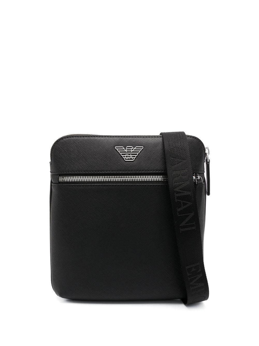 Emporio Armani Kleine Kuriertasche aus Faux-Leder - Schwarz von Emporio Armani