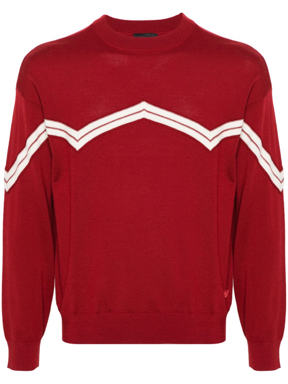 Emporio Armani Pullover mit Streifendetail - Rot von Emporio Armani