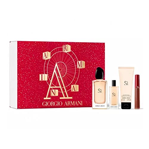 Giorgio Armani Si Gift Set: 100ml & 15ml Eau de Parfum, 75ml Body Lotion & 6.5ml Lip Maestro (#209) von Giorgio Armani