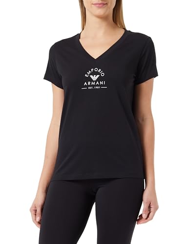 Kultiges Loungewear-T-Shirt aus Stretch-Baumwolle mit Logoband von Emporio Armani