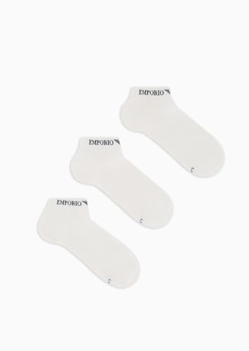 Lässige Baumwoll-Sneakersocken im 3er-Pack von Emporio Armani