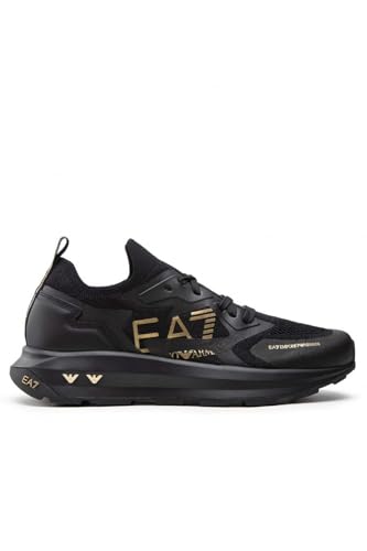 Sneaker running EA7 Emporio Armani training mesh black/ gold unisex US22EA21 X8X113 39 1/3 von Emporio Armani