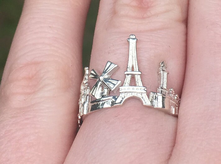 Paris Skyline Ring Sterling Silber Stadtbild Reise Schmuck Paris Skyline Ring Sterling Silber Stadtbild Reise Schmuck von EmporioDesign