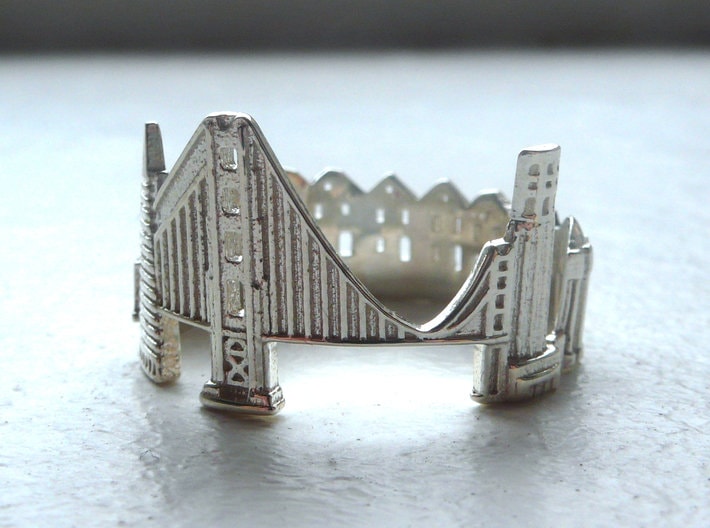 San Francisco Skyline Ring Sterlingsilber Stadtbild Statement Schmuck San Francisco Skyline Ring Sterlingsilber Stadtbild Statement Schmuck von EmporioDesign