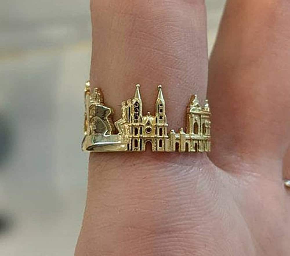 Sao Paulo Skyline Ring Sterlingsilber Stadtbild Statement Ring Sao Paulo Skyline Ring Sterlingsilber Stadtbild Statement Ring von EmporioDesign