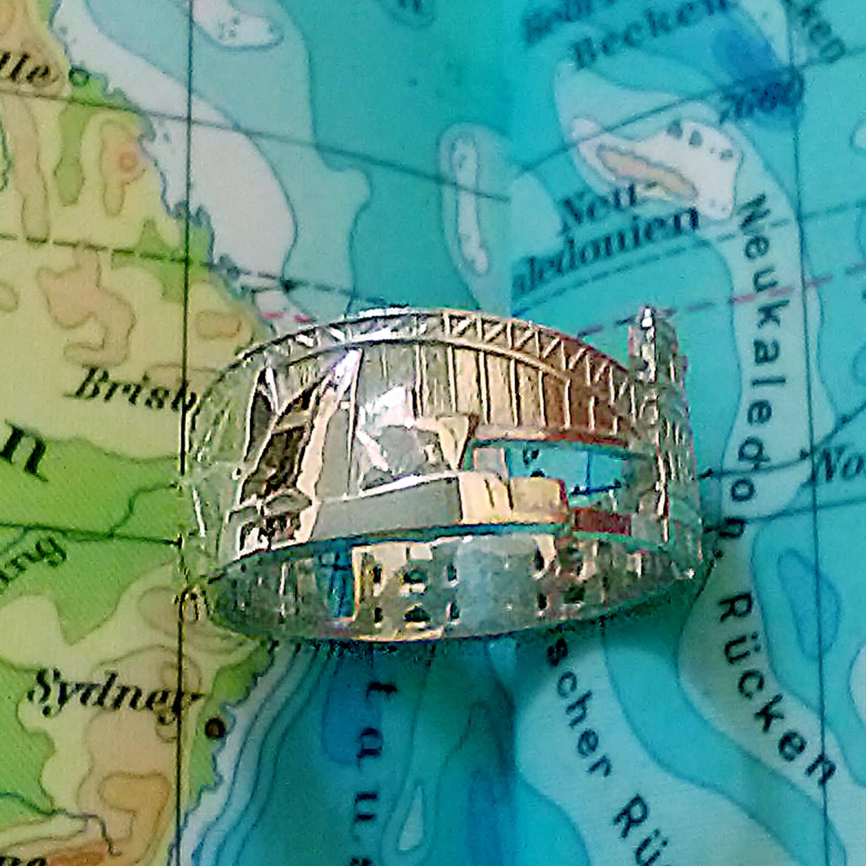 Sydney Skyline Ring Sterlingsilber Stadtbild Statement Schmuck Sydney Skyline Ring Sterlingsilber Stadtbild Statement Schmuck von EmporioDesign