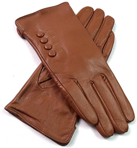 Damen Premium Qualität Luxus Super Weich Echtleder Handschuhe Pelzfutter Winter Warm - Hellbraun, L Damen Premium Qualität Luxus Super Weich Echtleder Handschuhe Pelzfutter Winter Warm - Hellbraun, L von Emporium Leather