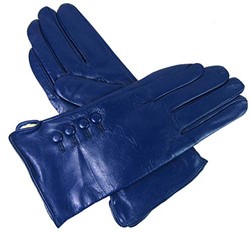 Emporium Leather Damen Echt Leder Handschuhe Vollständig Gefüttert - Blau, S Emporium Leather Damen Echt Leder Handschuhe Vollständig Gefüttert - Blau, S von Emporium Leather