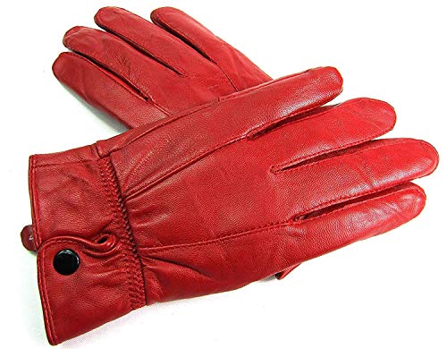 Emporium Leather Damen Leder Handschuhe (Groß, Rot) von Emporium Leather