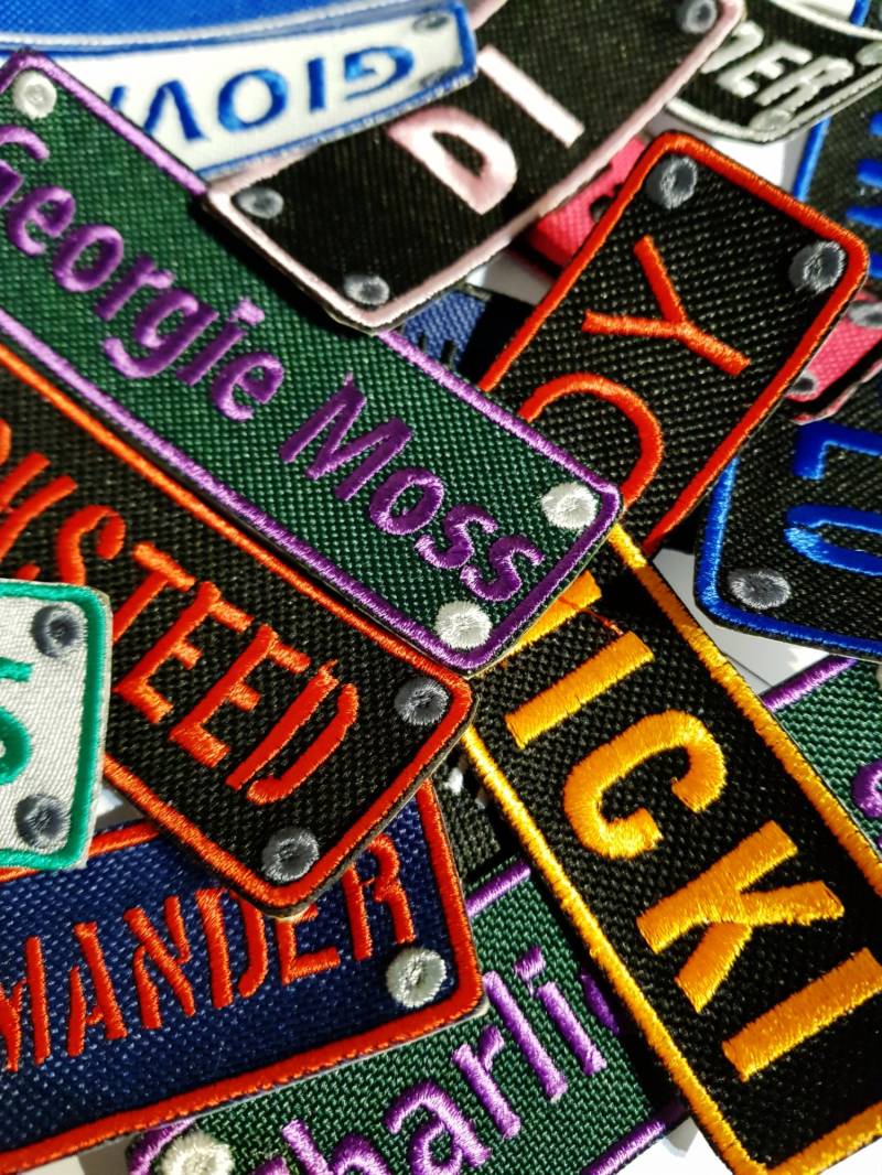 Personalisierung Patch Abzeichen Eisen-Aufnäher 1x Aufnäher/Patch Gestickt von EmbroideredPatchUK