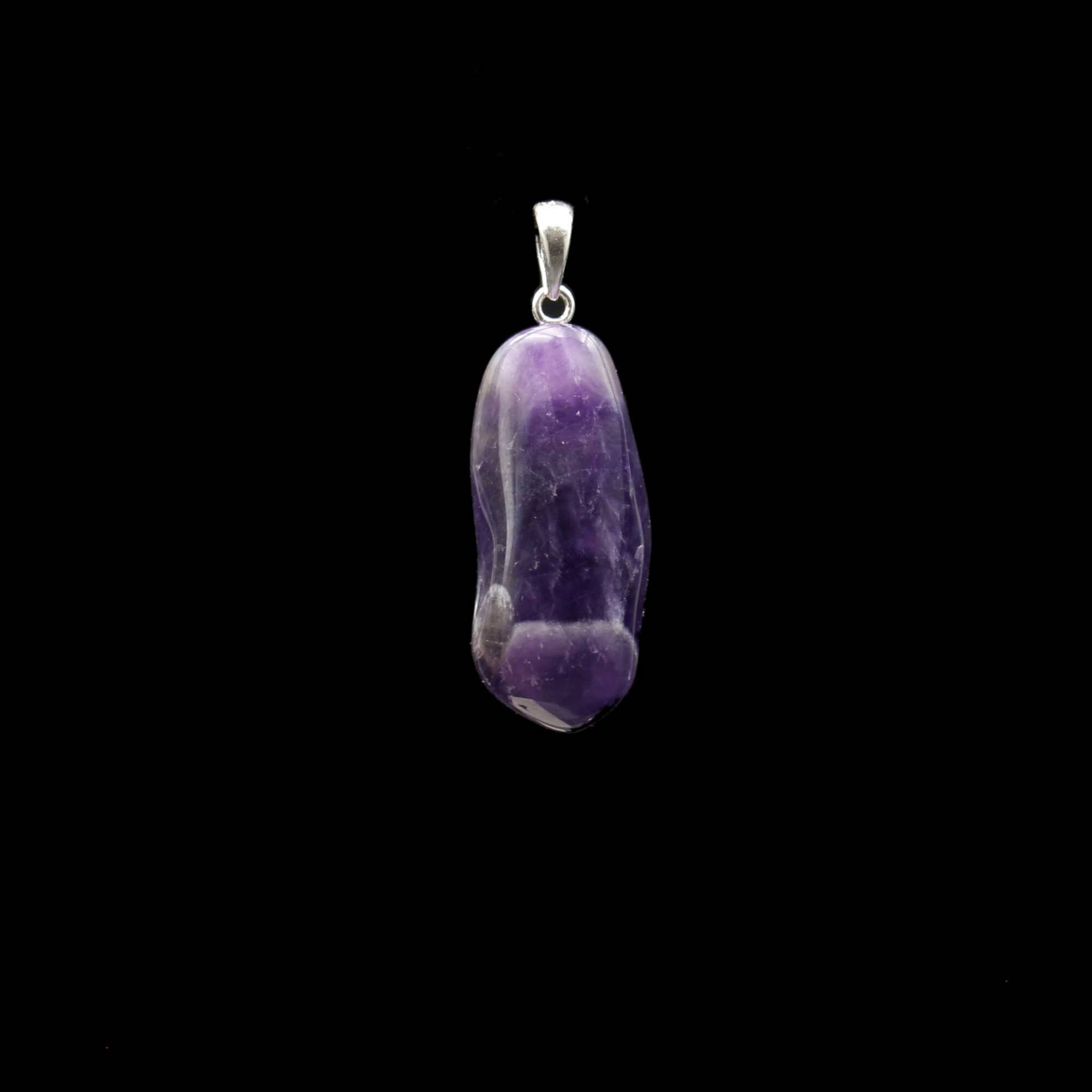 Chevron Amethyst Anhänger - Handarbeit von EmporiumOrnamentum