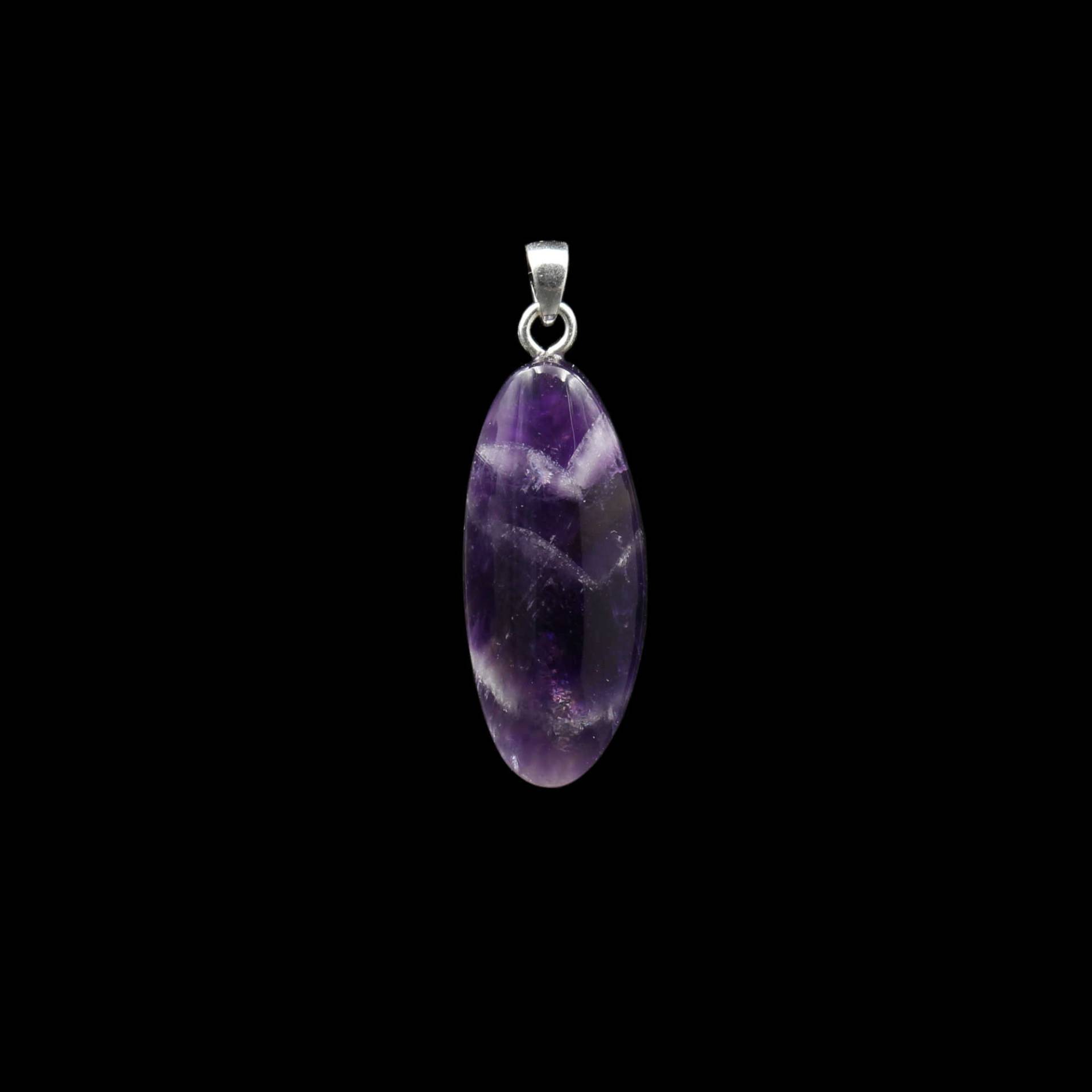 Chevron Amethyst Anhänger - Handarbeit von EmporiumOrnamentum