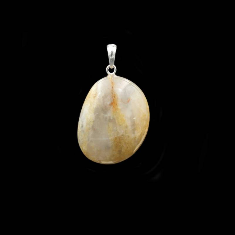 Quarz Anhänger Vom Rhein - Rheinkiesel | Handarbeit Natürlicher Edelstein Made in Germany von EmporiumOrnamentum