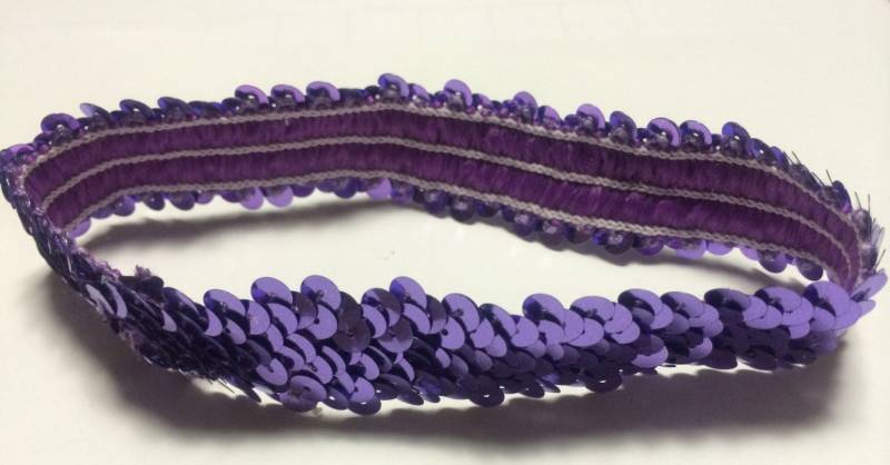 Lila 25 cm Stretch Pailletten Stirnband Team Softball Basketball Beachvolleyball Bahn von EmpowerFuturewave