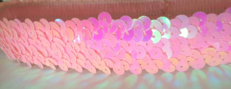 Rosa 25mm Stretch Pailletten Stirnband Team Softball Basketball Beachvolleyball Bahn Rosa 25mm Stretch Pailletten Stirnband Team Softball Basketball Beachvolleyball Bahn von EmpowerFuturewave