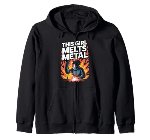 Dieses Mädchen schmilzt Metal Welding Pride Kapuzenjacke Dieses Mädchen schmilzt Metal Welding Pride Kapuzenjacke von Empowered Female Welding Icons