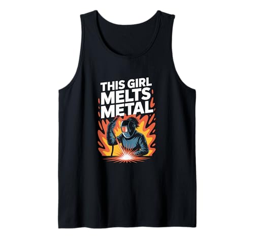 Dieses Mädchen schmilzt Metal Welding Pride Tank Top Dieses Mädchen schmilzt Metal Welding Pride Tank Top von Empowered Female Welding Icons